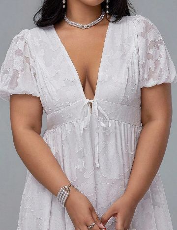 Rochie medie SHEIN CURVE, alb