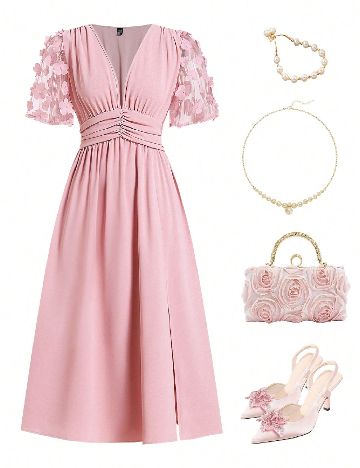 Rochie medie SHEIN, roz