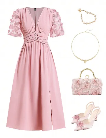 Rochie medie SHEIN, roz