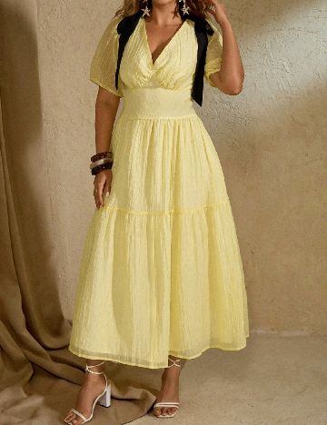 Rochie lunga SHEIN CURVE, galben