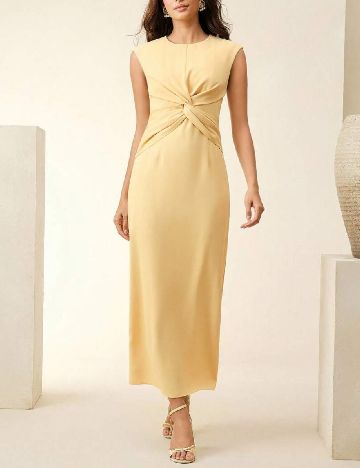 Rochie lunga Anewsta, galben
