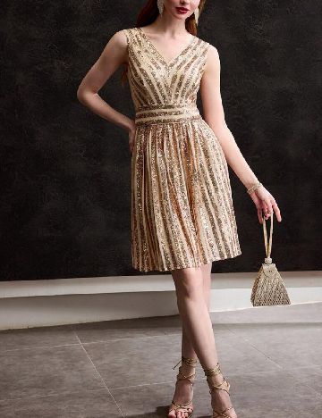 Rochie scurta MOTF, crem