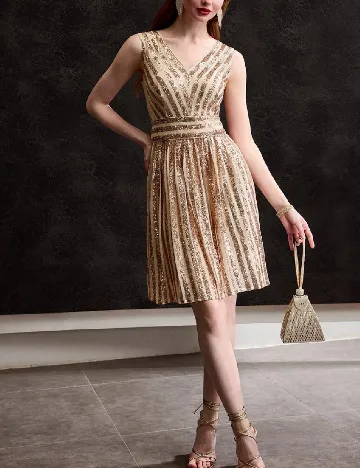 Rochie scurta MOTF, crem