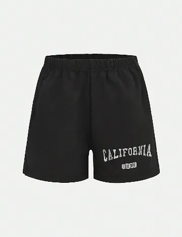 Pantaloni scurti Shein Kids, negru