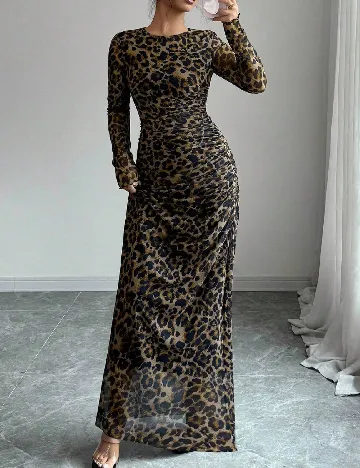 Rochie lunga SHEIN, animal print