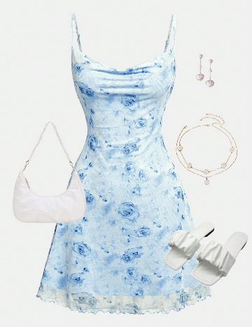 Rochie scurta Shein Kids, albastru