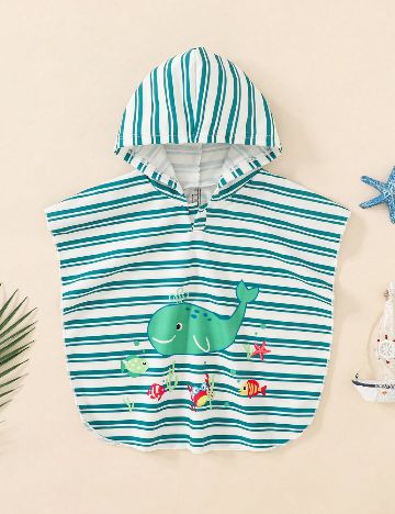 Bluza de plaja Shein Kids, albastru
