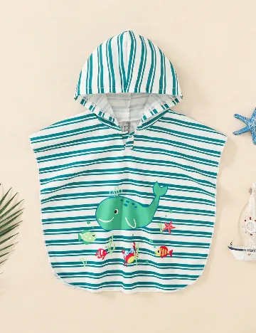 Bluza de plaja Shein Kids, albastru