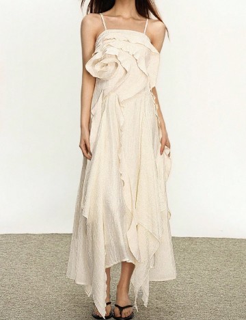 Rochie lunga SHEIN, crem