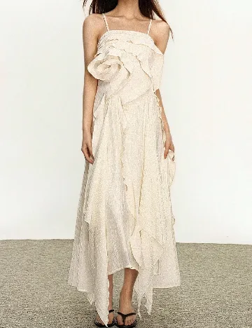 Rochie lunga SHEIN, crem