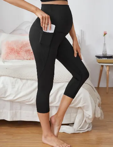 Colanti trei sferturi SHEIN, negru