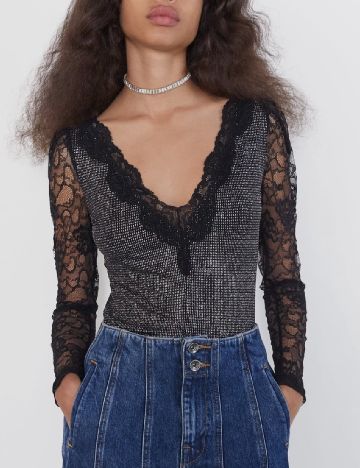 Body Zara, negru/gri