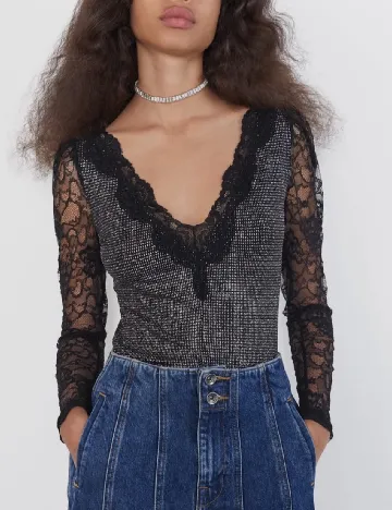 Body Zara, negru/gri