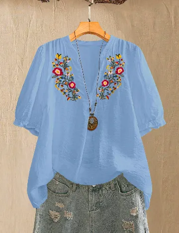Bluza SHEIN CURVE, albastru