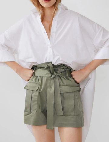 Pantaloni scurti Zara, verde