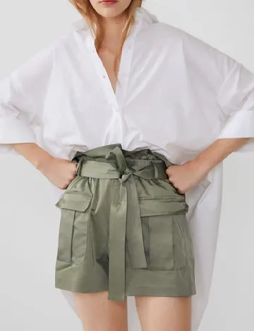 Pantaloni scurti Zara, verde