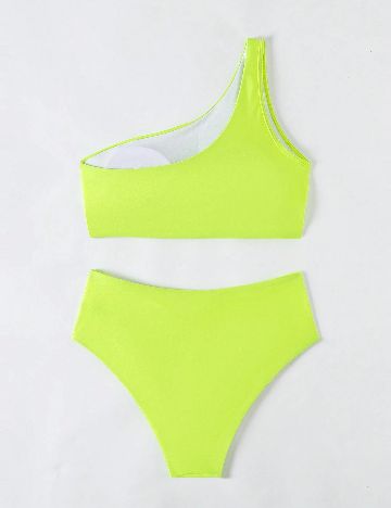 Costum de baie SHEIN, verde neon