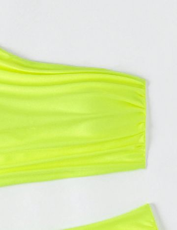 Costum de baie SHEIN, verde neon