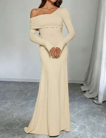 Rochie lunga SHEIN, crem