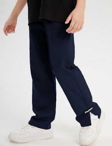 Pantaloni Shein Kids, bleumarin inchis
