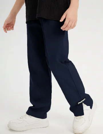 Pantaloni Shein Kids, bleumarin inchis