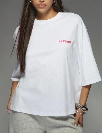 Tricou Oversize Missguided, alb