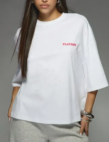 Tricou Oversize Missguided, alb