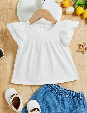 Tricou Shein Kids, alb
