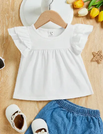 Tricou Shein Kids, alb