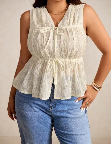 Bluza SHEIN CURVE, crem