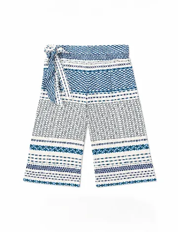 Pantaloni Zara, albastru/alb