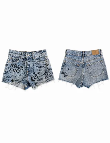 Pantaloni scurti Bershka, albastru