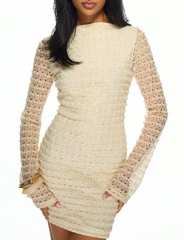 Rochie scurta SHEIN, crem