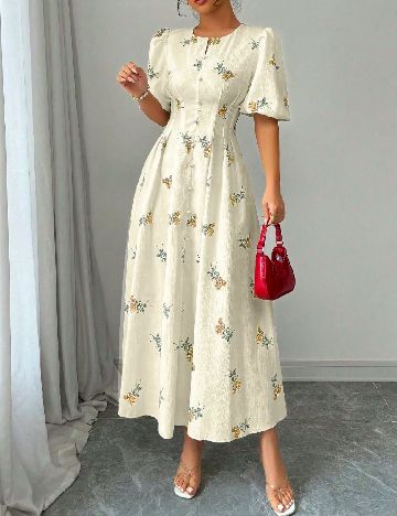 Rochie lunga SHEIN, crem