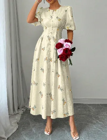 Rochie lunga SHEIN, crem