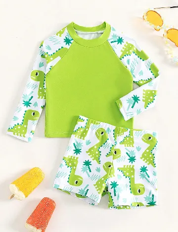 Costum de baie Shein Kids, verde