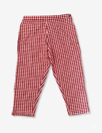 Pantaloni trei sferturi Zara, rosu/alb