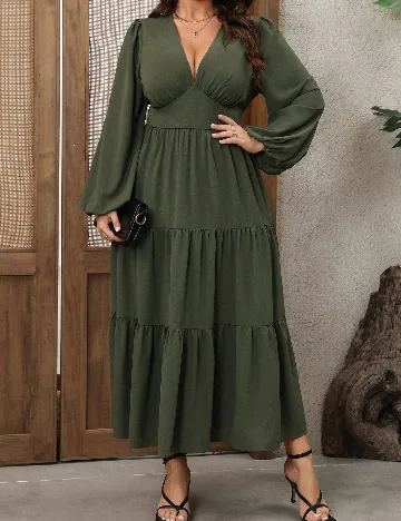 Rochie lunga SHEIN CURVE, verde