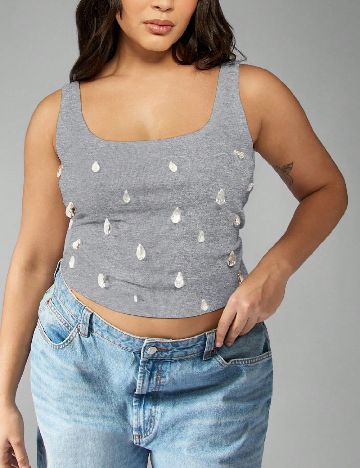 Top MISSGUIDED Plus Size, gri
