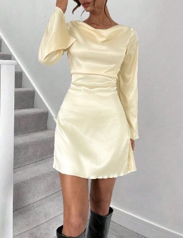 Rochie scurta SHEIN, crem