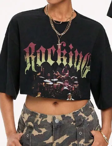 Top SHEIN, negru