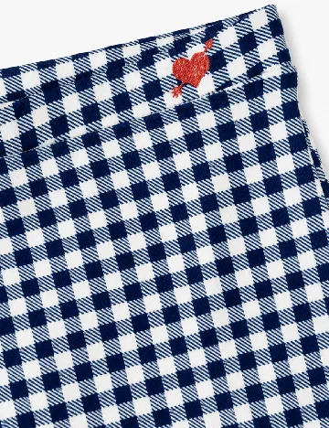Pantaloni trei sferturi Zara, albastru/alb