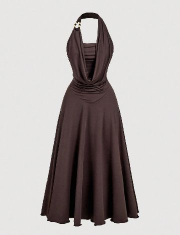 Rochie lunga SHEIN, maro