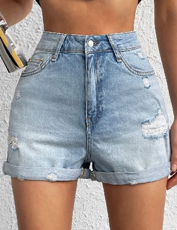 Pantaloni scurti SHEIN, albastru