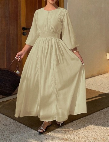 Rochie lunga Dazy, crem