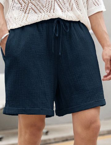 Pantaloni scurti SHEIN, bleumarin