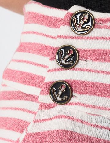 Pantaloni scurti Zara, roz/alb