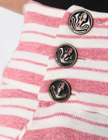 Pantaloni scurti Zara, roz/alb