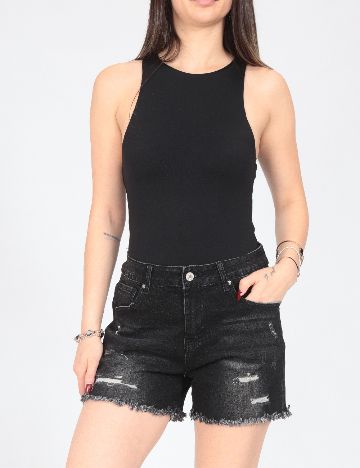 Pantaloni scurti SHEIN, negru