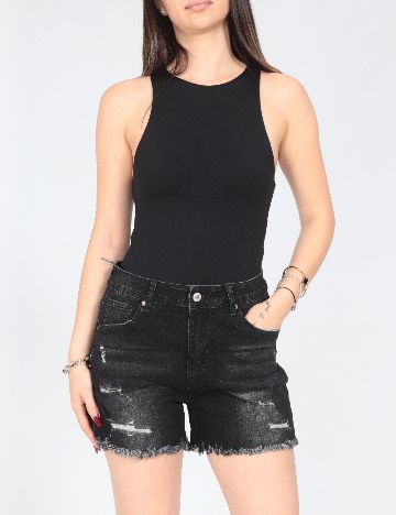 Pantaloni scurti SHEIN, negru